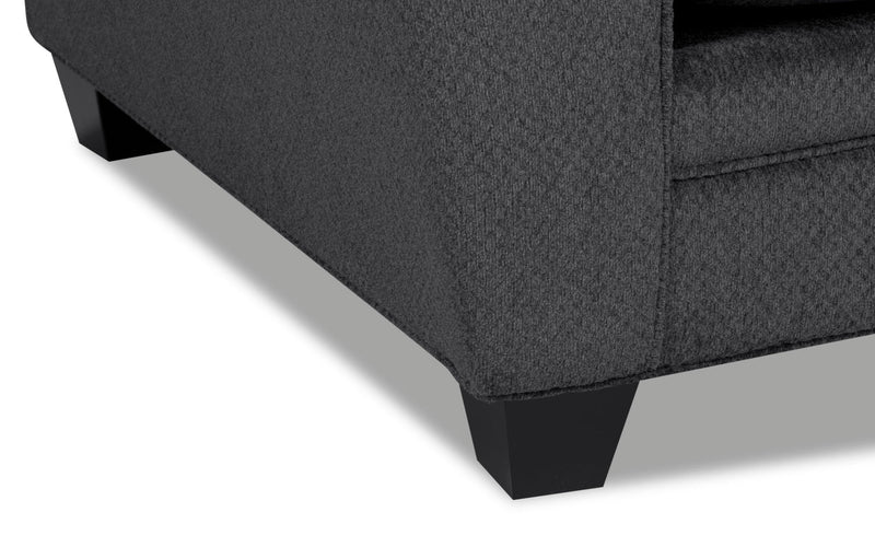 Febe Chenille Condo Loveseat - Charcoal