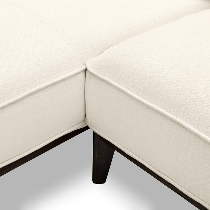 Gena 2-Piece Linen-Look Fabric Left-Facing Sectional - Cotton