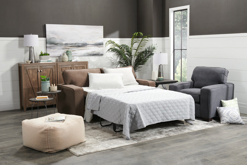 Fiona Chenille Full-Size Sofa Bed - Mocha