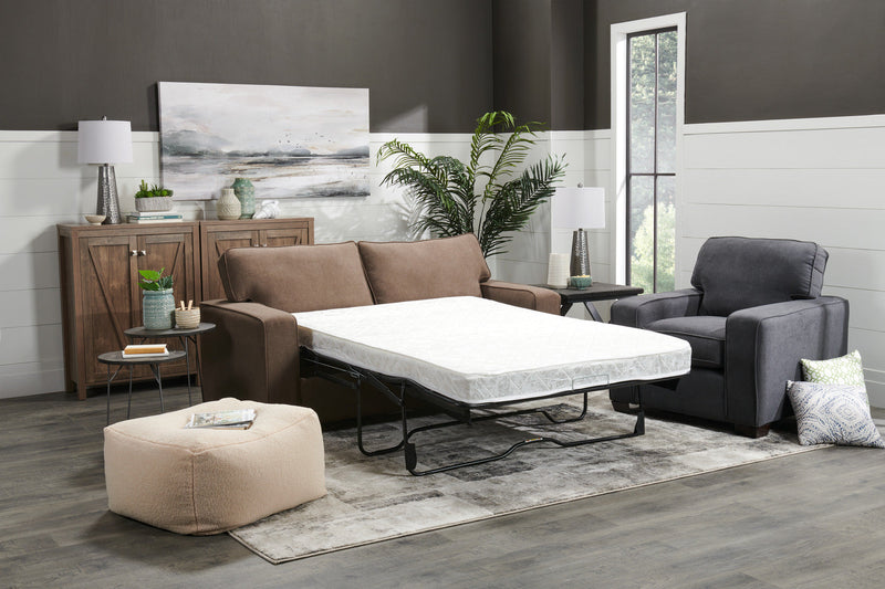 Fiona Chenille Full-Size Sofa Bed - Mocha