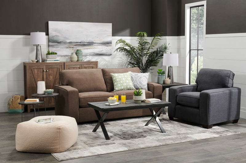 Fiona Chenille Full-Size Sofa Bed - Mocha