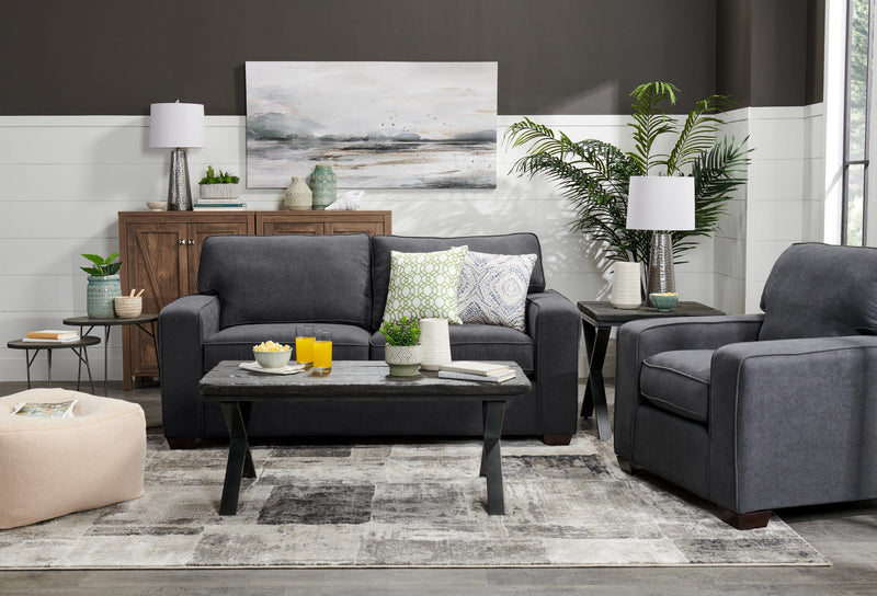 Fiona Chenille Full-Size Sofa Bed - Navy