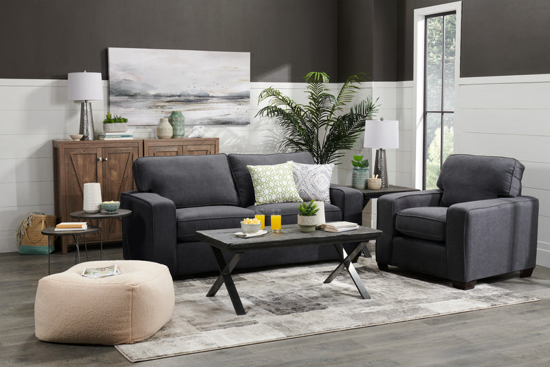 Fiona Chenille Full-Size Sofa Bed - Navy