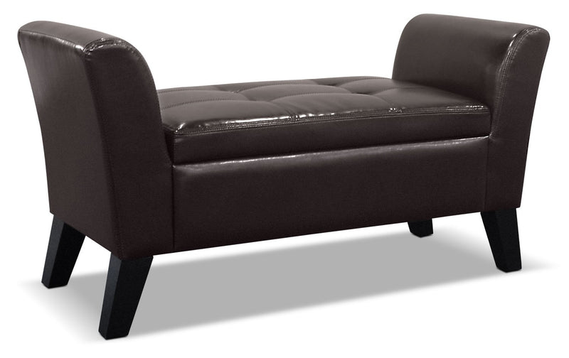 Bonn Faux Leather Storage Ottoman