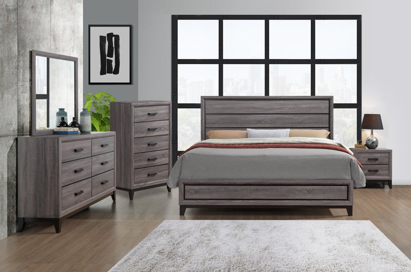 Kate King Bed - Grey