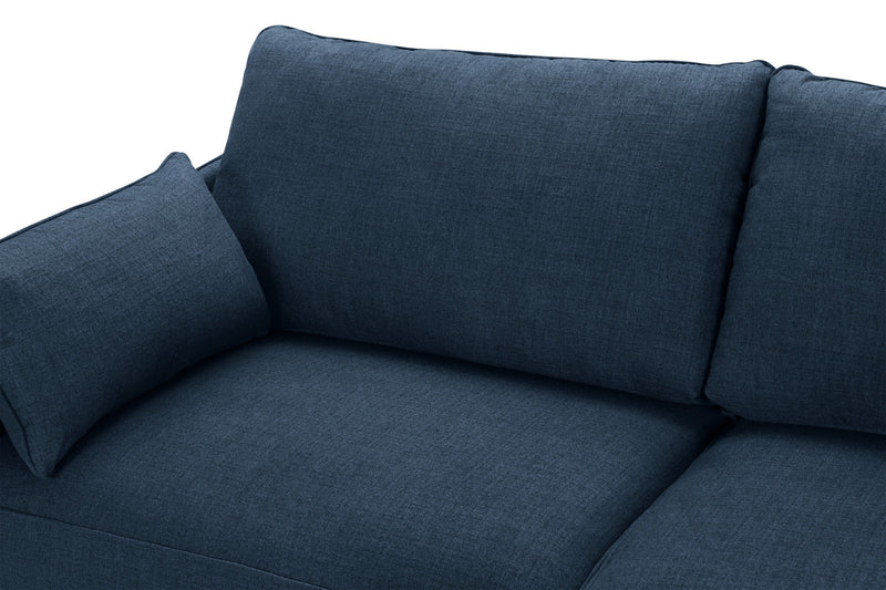 Gena 2-Piece Linen-Look Fabric Right-Facing Sectional - Midnight