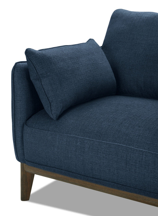 Gena 2-Piece Linen-Look Fabric Right-Facing Sectional - Midnight