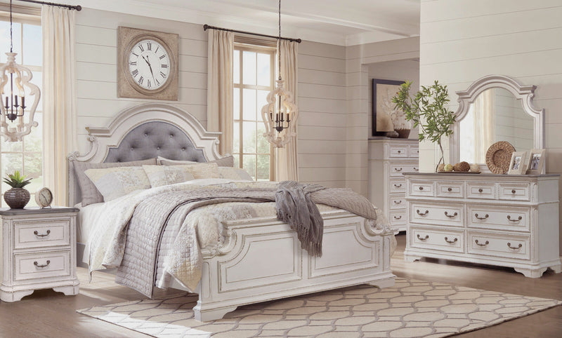 Grace King Bed – Antique White