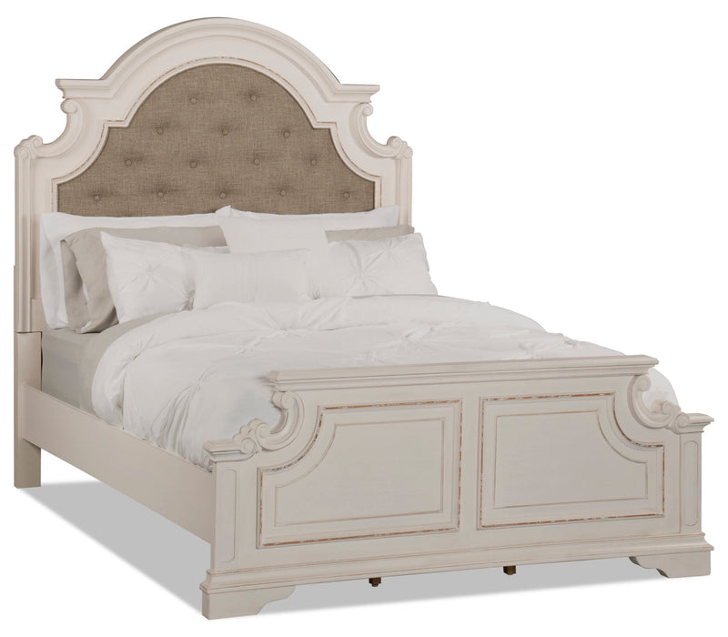 Grace Queen Bed - Antique White