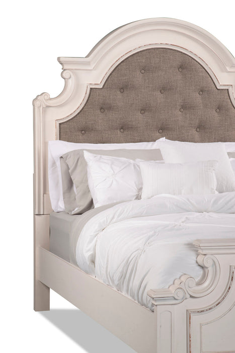 Grace Queen Bed - Antique White