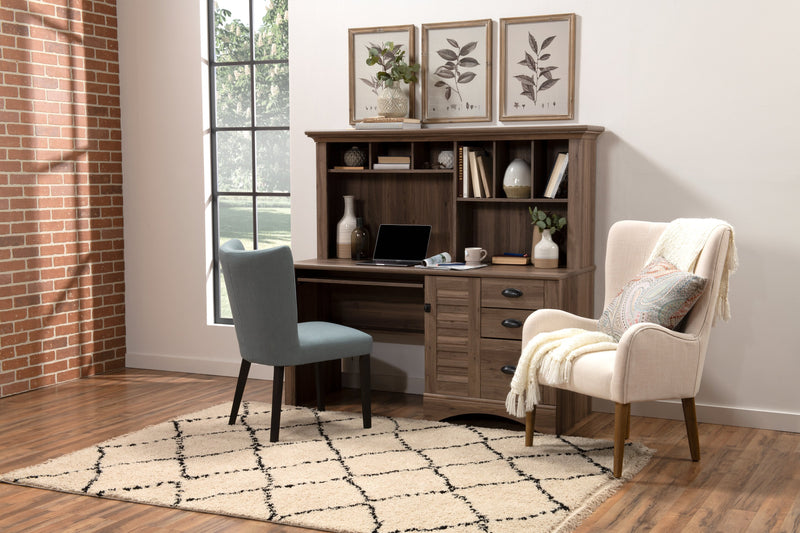 Harbor View Desk with Hutch – Salt Oak