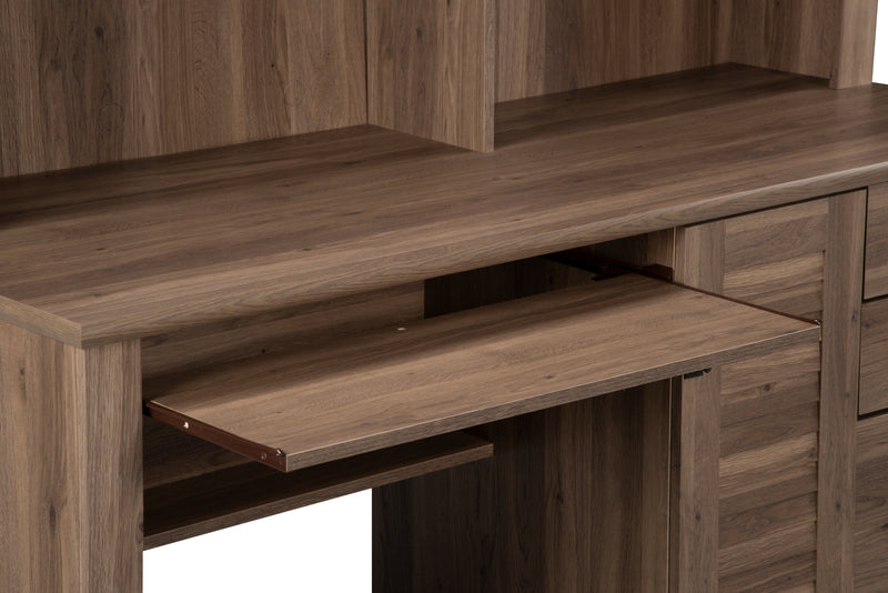 Harbor View Desk with Hutch – Salt Oak
