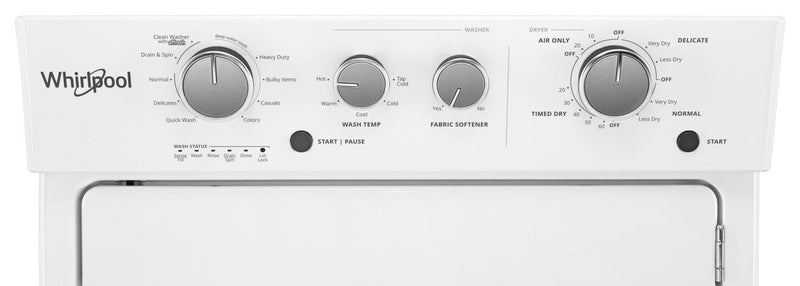 Whirlpool® 4.0 cu.ft Electric Stacked Laundry Center 9 Wash cycles and AutoDry™