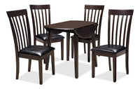Hammis 3pc Drop-Leaf Dining Set with Table & 2 Chairs, 36