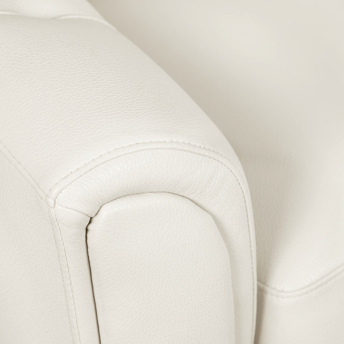 Andi Leather-Look Fabric Chair - Beige