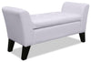 Bonn Faux Leather Storage Ottoman - White