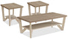 Arika 3-Piece Coffee and Two End Tables Package - Ivory