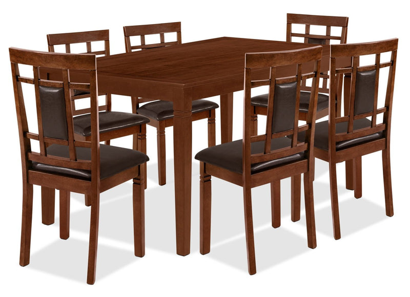 Aran 7-Piece Dining Package – Dark Walnut