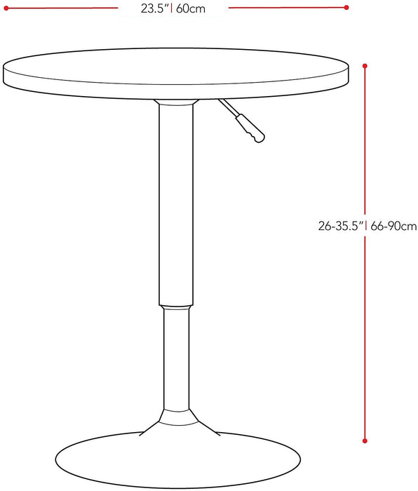 Adjustable Bar-Height Lift Table - Black