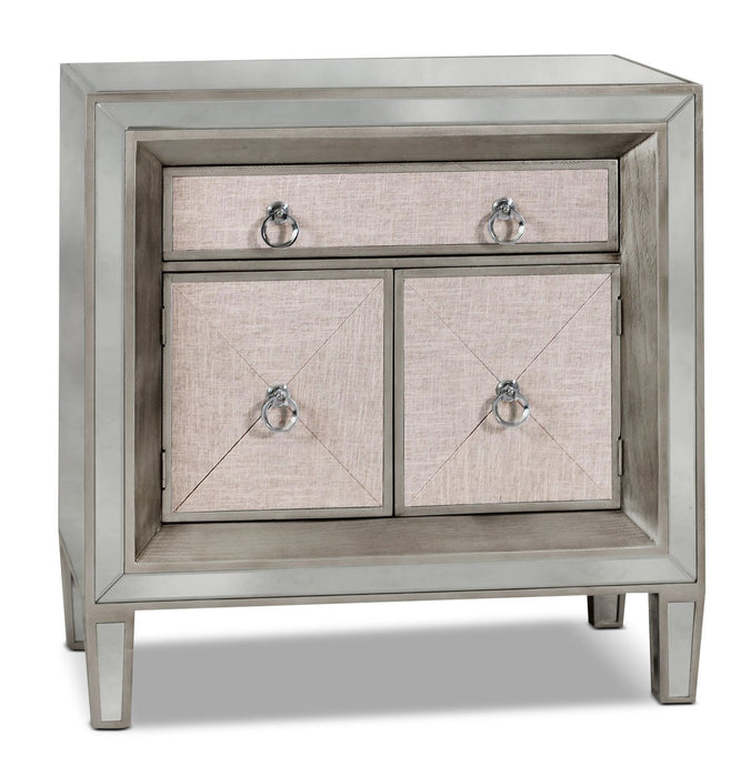 Enna 32\" Accent Cabinet - Antiqued Silver