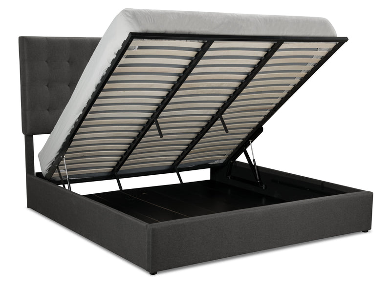 Jace Storage King Bed - Grey