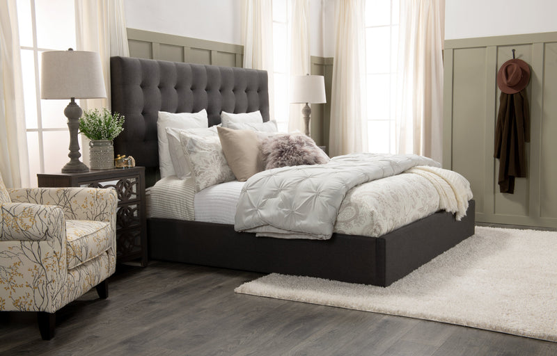 Jace Storage King Bed - Grey