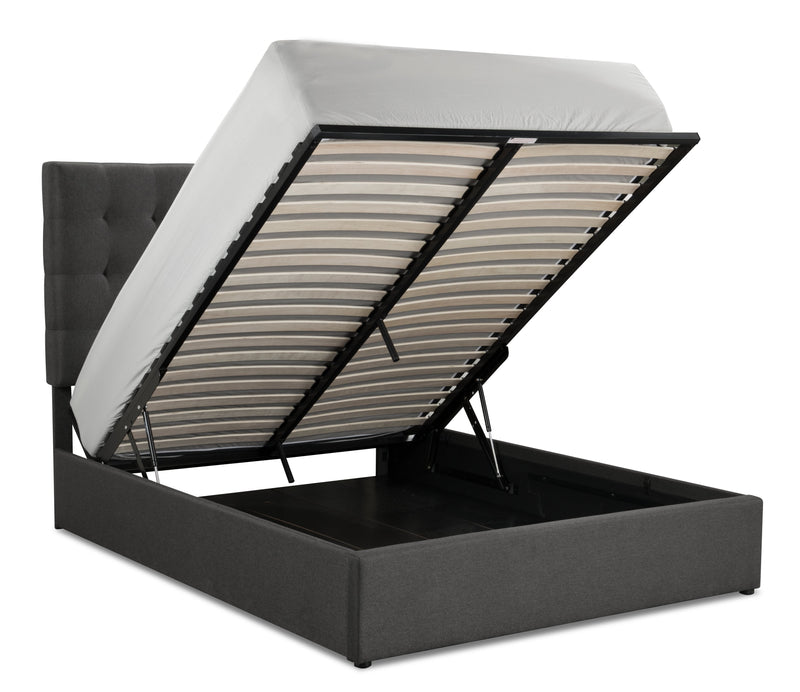 Jace Storage Queen Bed - Grey