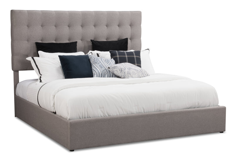Jace Storage King Bed - Taupe