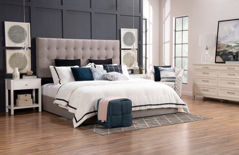 Jace Storage King Bed - Taupe