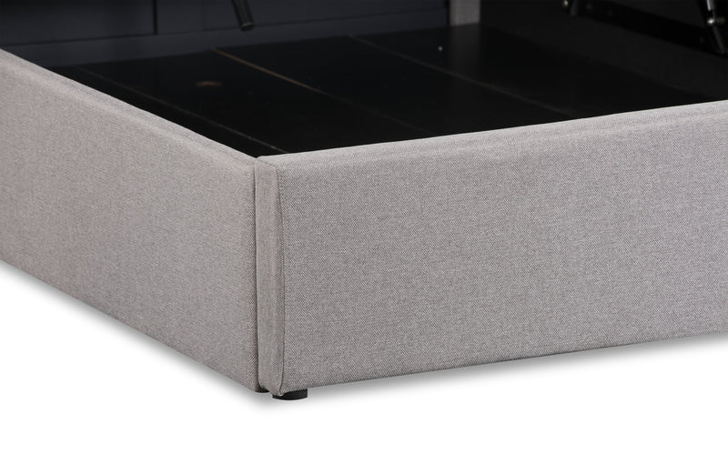 Jace Storage King Bed - Taupe