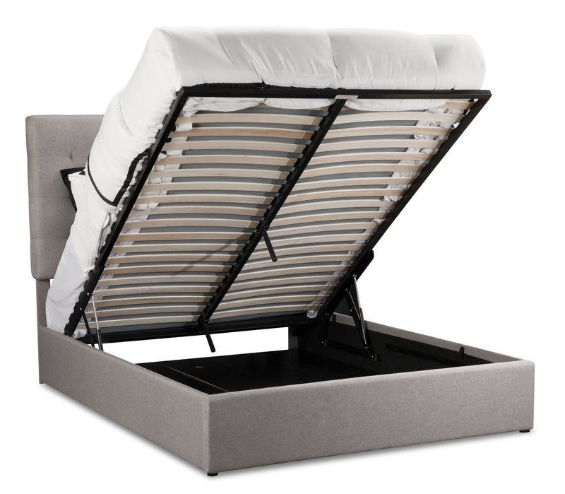 Jace Storage Queen Bed - Taupe