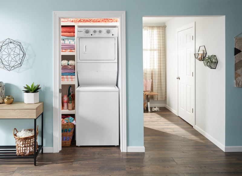 Whirlpool® 4.0 cu.ft Electric Stacked Laundry Center 9 Wash cycles and AutoDry™