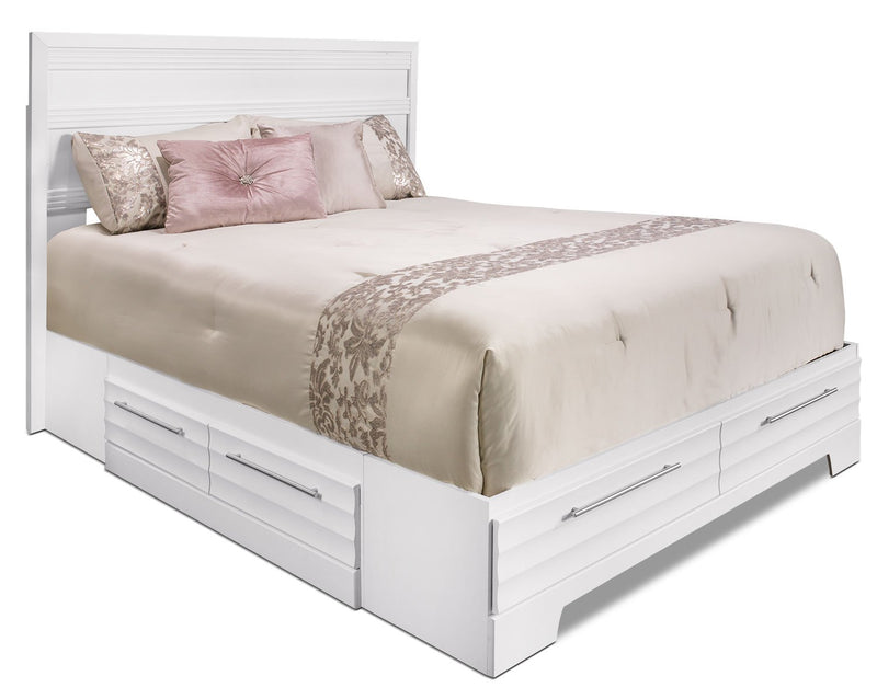 Olivia Queen Storage Bed - White