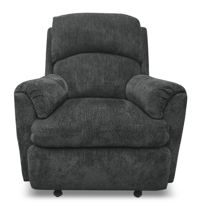 Baron Chenille Glider Recliner - Grey