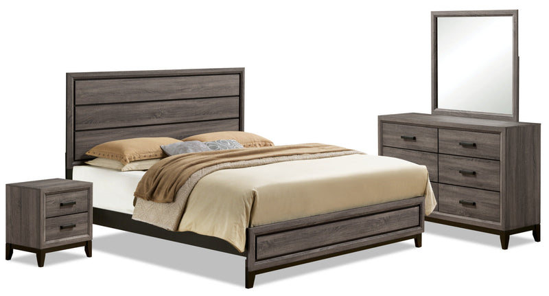 Kate 6-Piece King Bedroom Package - Grey