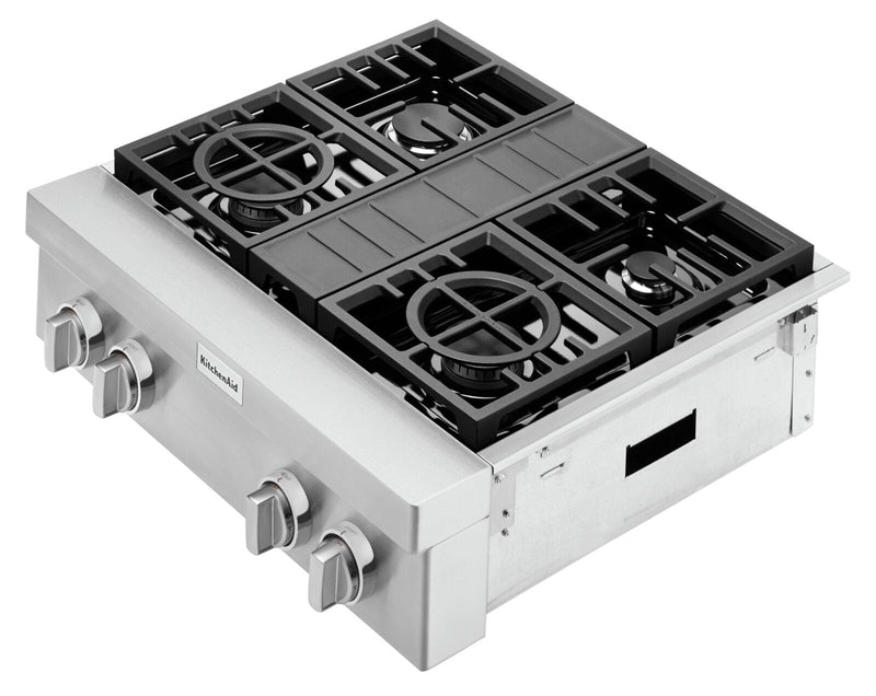 KitchenAid 30'' 4-Burner Commercial-Style Gas Range Top - KCGC500JSS