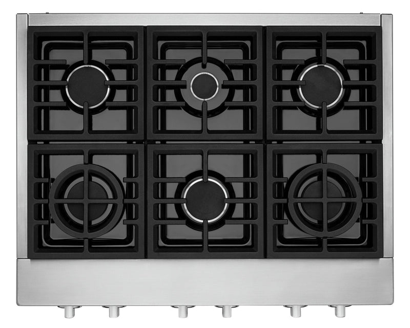 KitchenAid 36'' 6-Burner Commercial-Style Gas Range Top - KCGC506JSS