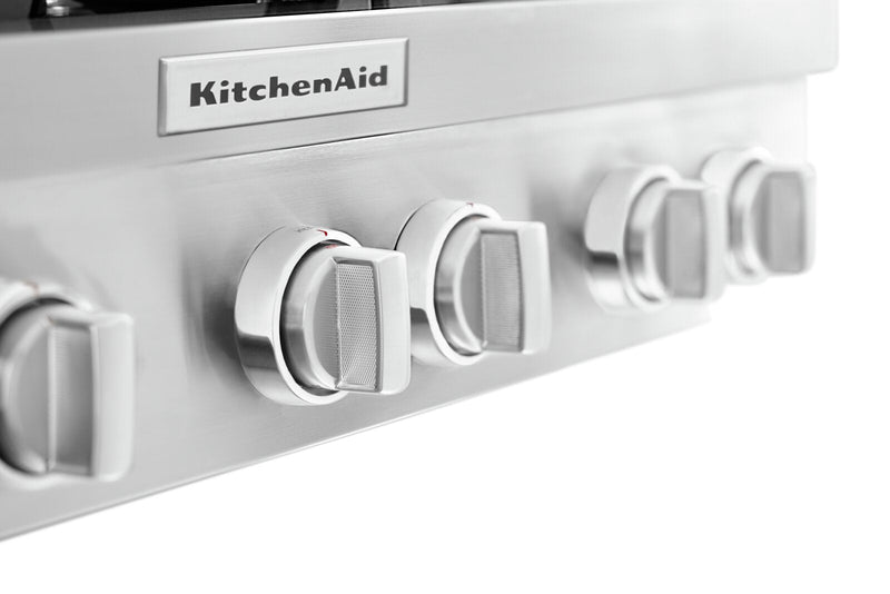 KitchenAid 36'' 6-Burner Commercial-Style Gas Range Top - KCGC506JSS