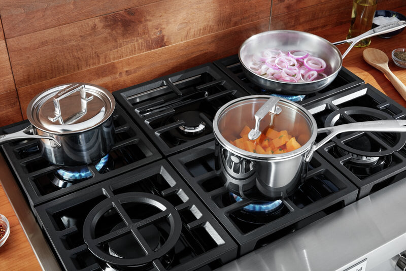 KitchenAid 36'' 6-Burner Commercial-Style Gas Range Top - KCGC506JSS