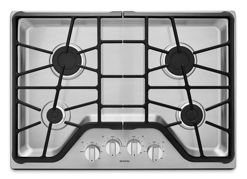 Maytag 30\" 4-Burner Gas Cooktop – Stainless Steel