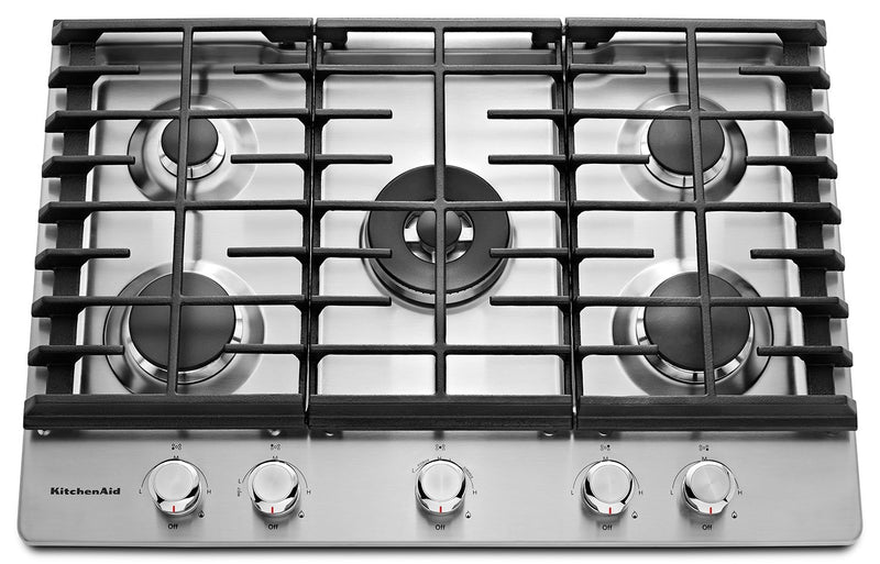 KitchenAid 30\" 5- Burner Gas Cooktop – KCGS550ESS