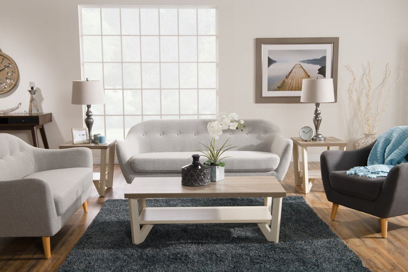 Arika 3-Piece Coffee and Two End Tables Package - Ivory