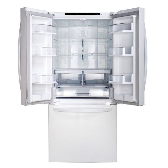 LG 21.8 Cu. Ft. 3-Door French Door Refrigerator - LRFNS2200W