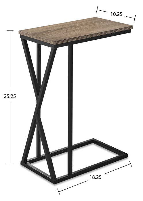 Leila Chairside Table - Taupe 