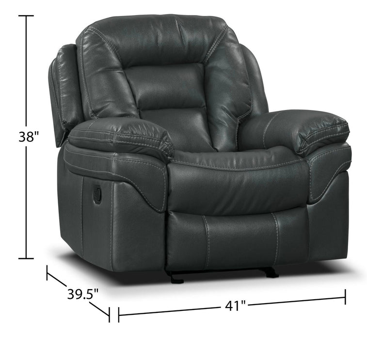 Leo Leath-Aire® Fabric Rocker Recliner - Grey