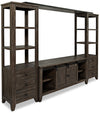 Madison Barn-Door 4-Piece Entertainment Centre with 60\" TV Opening - Brown