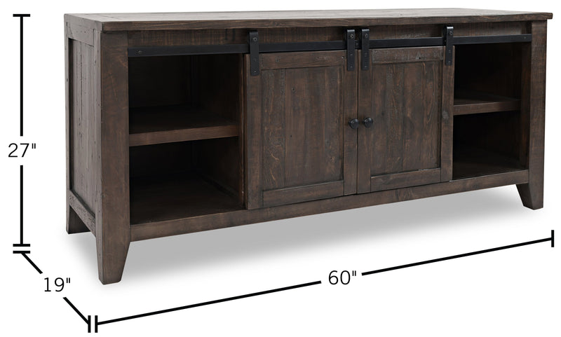 Madison 60\" Barn Door TV Stand – Brown