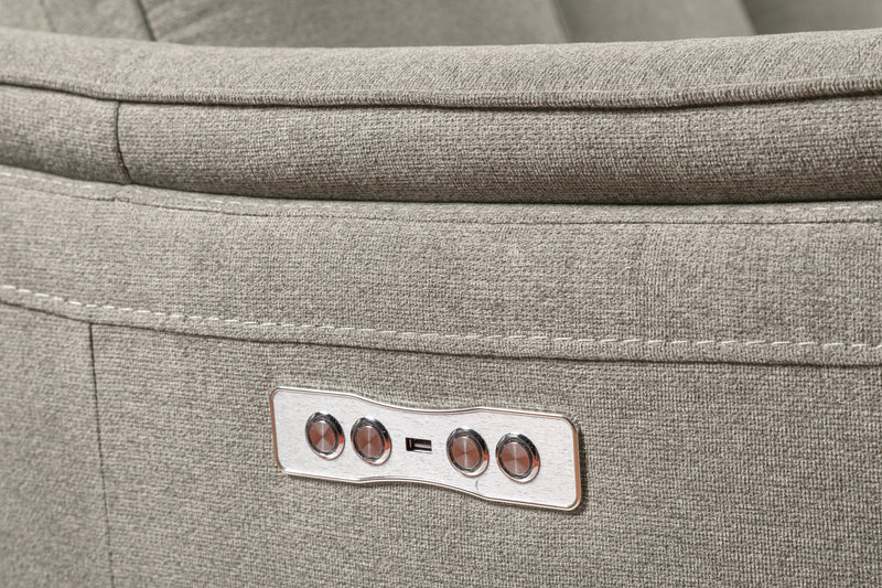 Matrix 6-Piece Power Reclining Sectional - Dove 