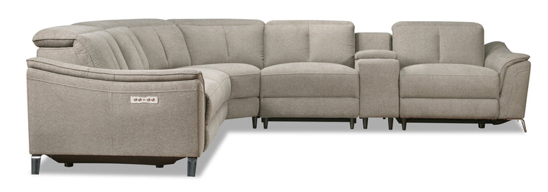 Matrix 6-Piece Power Reclining Sectional - Dove 