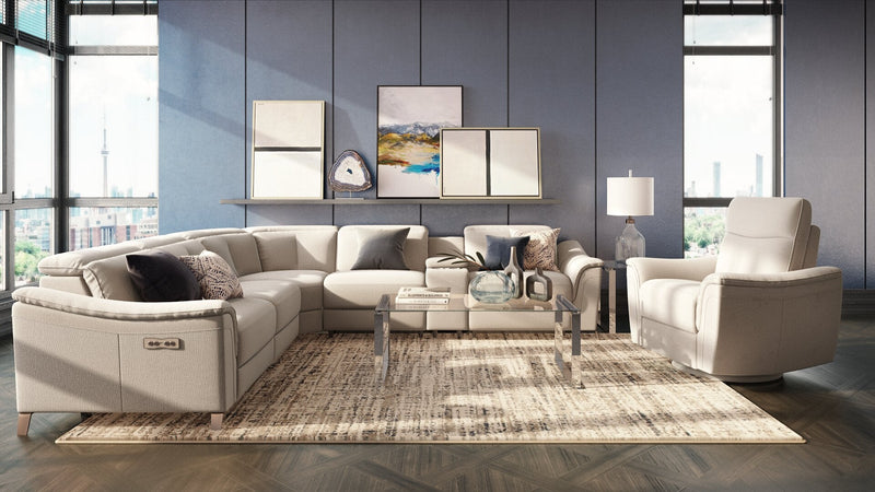 Matrix 6-Piece Power Reclining Sectional - Dove 